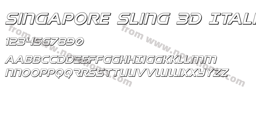 Singapore Sling 3D ItalicPreview