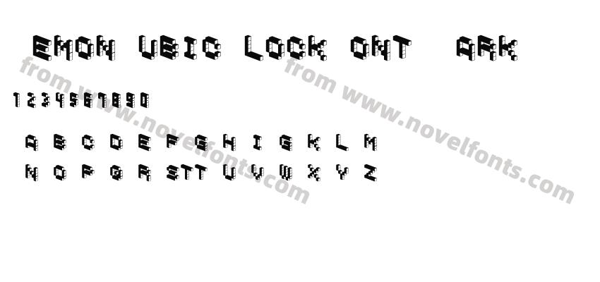 DemonCubicBlockFont DarkPreview