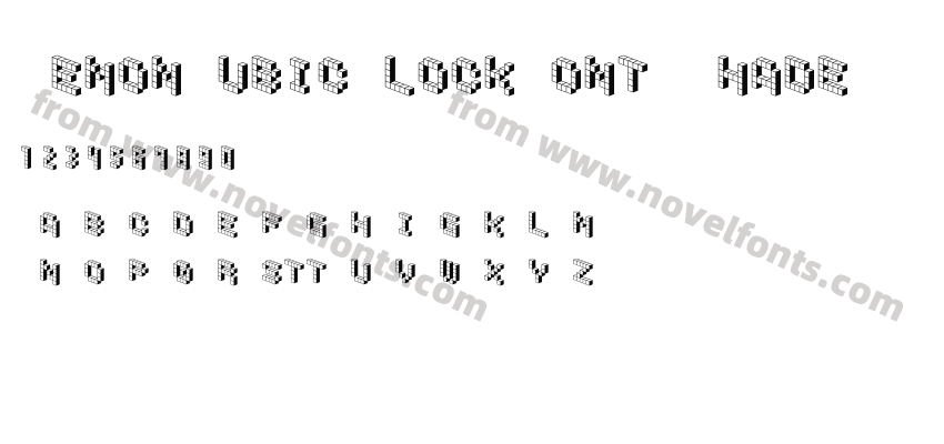 DemonCubicBlockFont ShadePreview