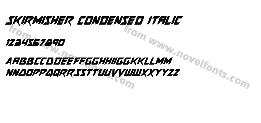 Skirmisher Condensed ItalicPreview