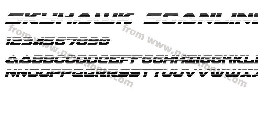 Skyhawk Scanlines ItalicPreview