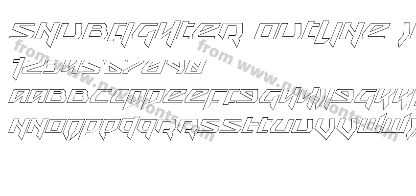 Snubfighter Outline ItalicPreview