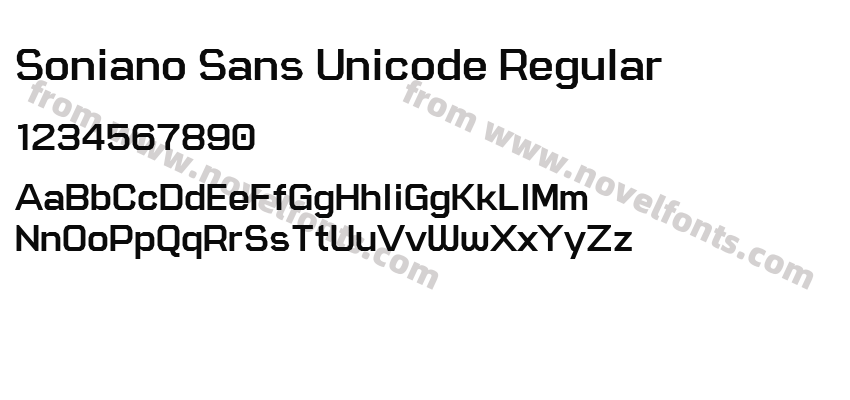 Soniano Sans Unicode RegularPreview