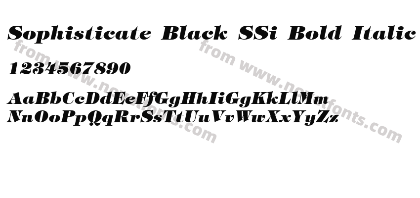 Sophisticate Black SSi Bold ItalicPreview