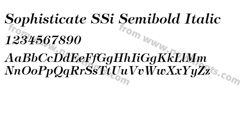 Sophisticate SSi Semibold ItalicPreview