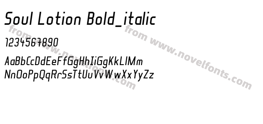 Soul Lotion Bold_italicPreview