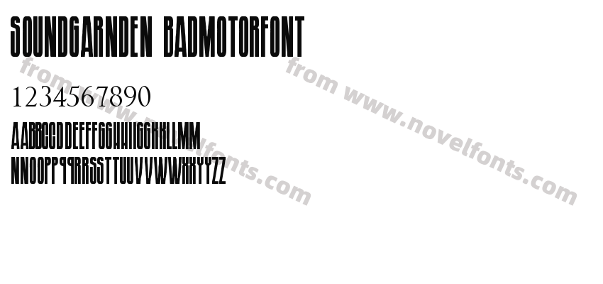 Soundgarnden BadmotorfontPreview