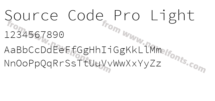 Source Code Pro LightPreview