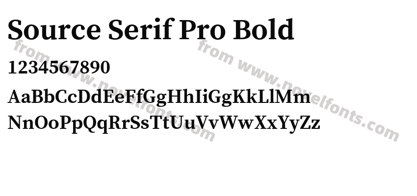 Source Serif Pro BoldPreview