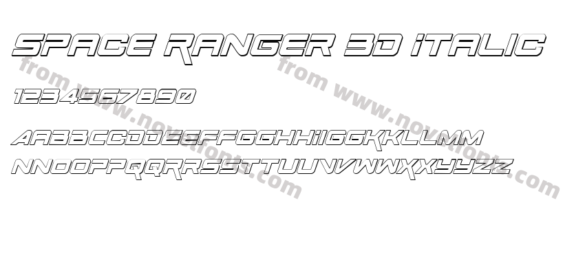 Space Ranger 3D ItalicPreview