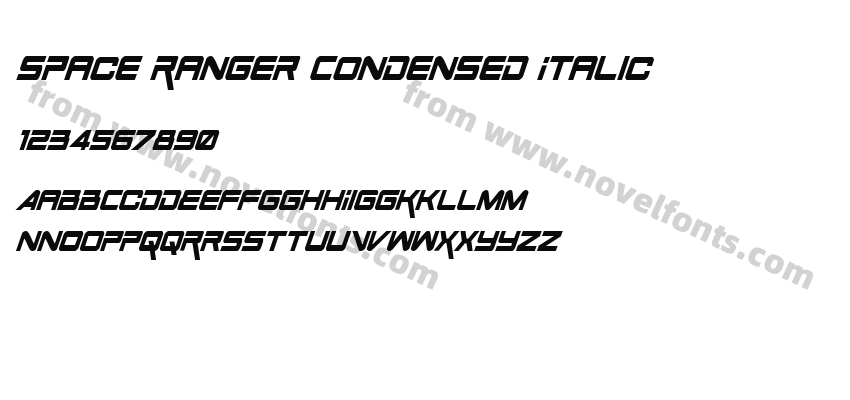 Space Ranger Condensed ItalicPreview