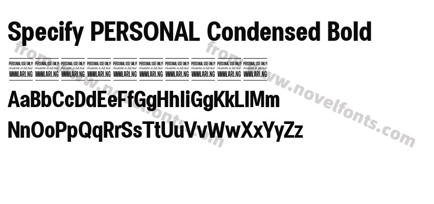 Specify PERSONAL Condensed BoldPreview