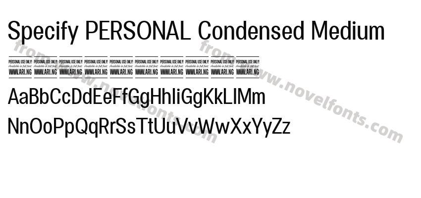 Specify PERSONAL Condensed MediumPreview