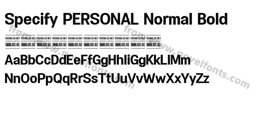 Specify PERSONAL Normal BoldPreview