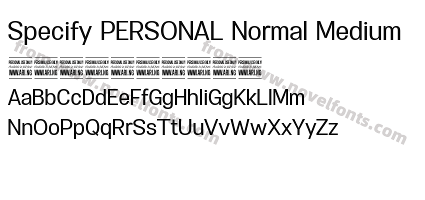 Specify PERSONAL Normal MediumPreview