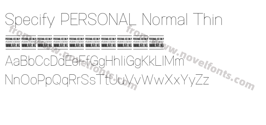 Specify PERSONAL Normal ThinPreview