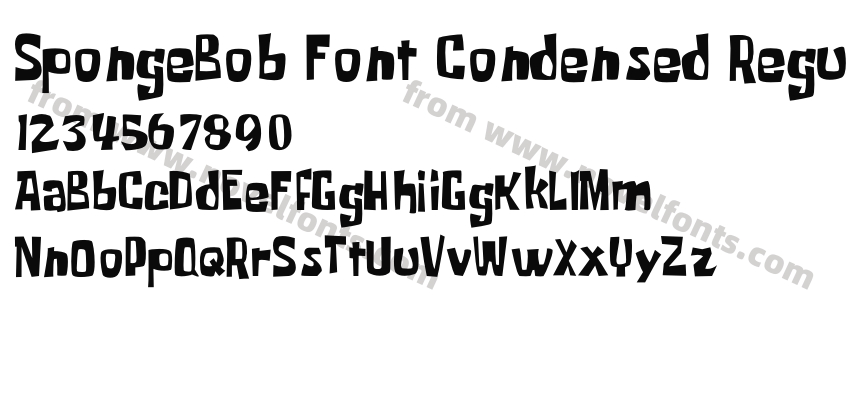 SpongeBob Font Condensed RegularPreview