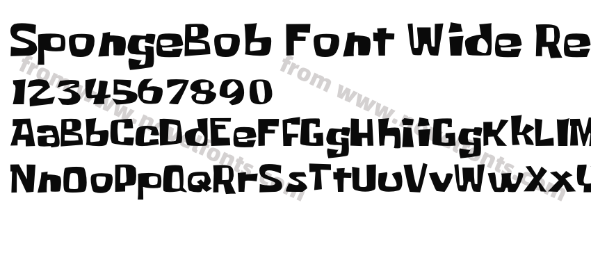 SpongeBob Font Wide RegularPreview