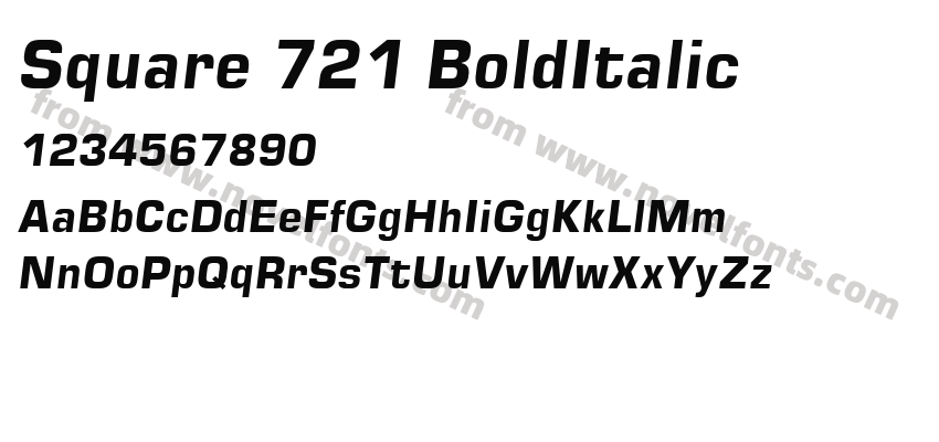 Square 721 BoldItalicPreview