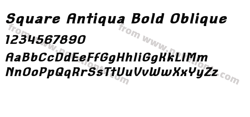 Square Antiqua Bold ObliquePreview