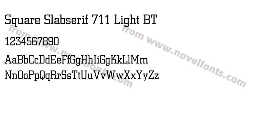 Square Slabserif 711 Light BTPreview