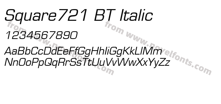 Square721 BT ItalicPreview