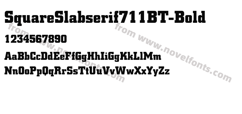 SquareSlabserif711BT-BoldPreview