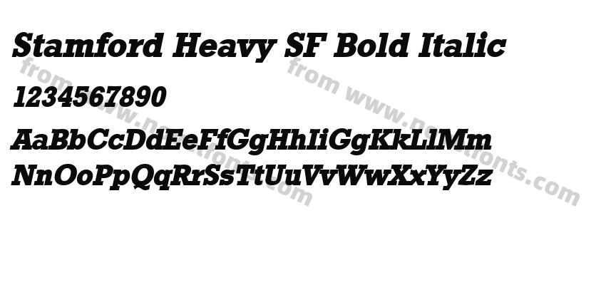 Stamford Heavy SF Bold ItalicPreview