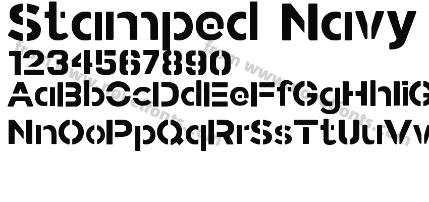 Stamped Navy Font BoldPreview