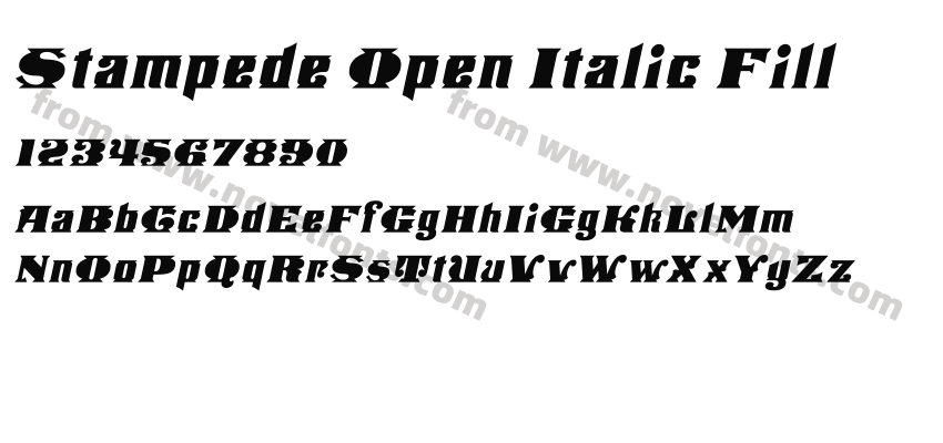 Stampede Open Italic FillPreview