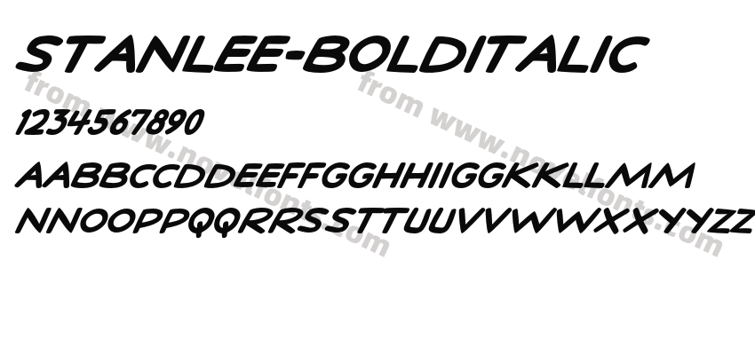 StanLee-BoldItalicPreview