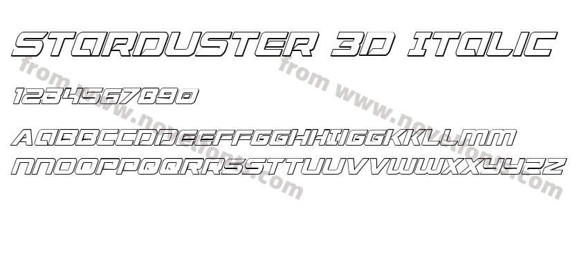 Starduster 3D ItalicPreview