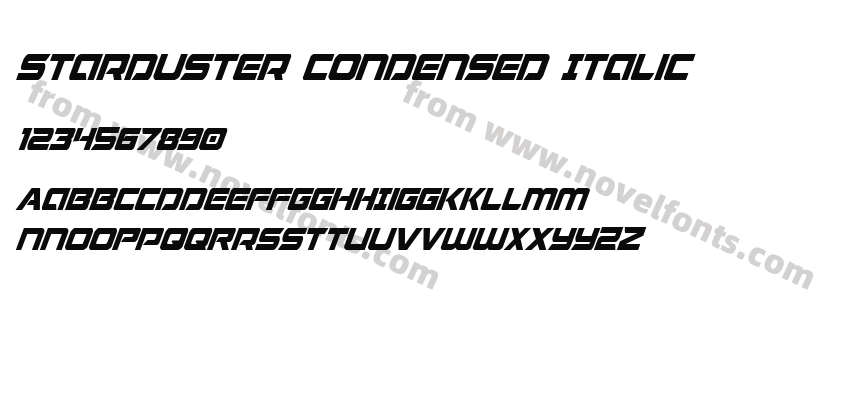 Starduster Condensed ItalicPreview