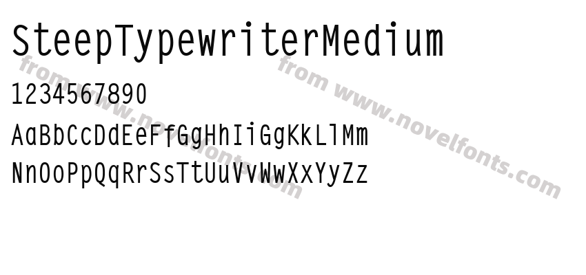 SteepTypewriterMediumPreview