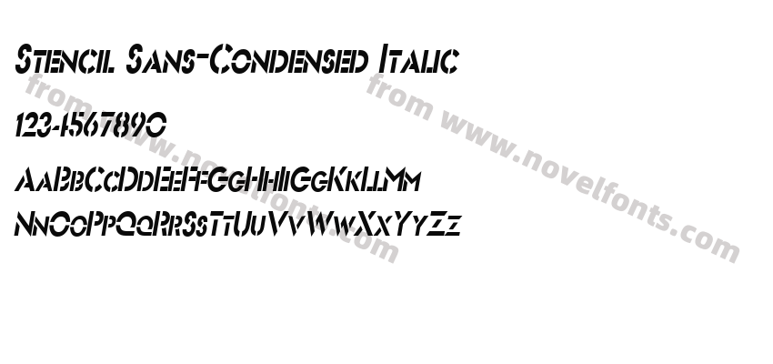 Stencil Sans-Condensed ItalicPreview