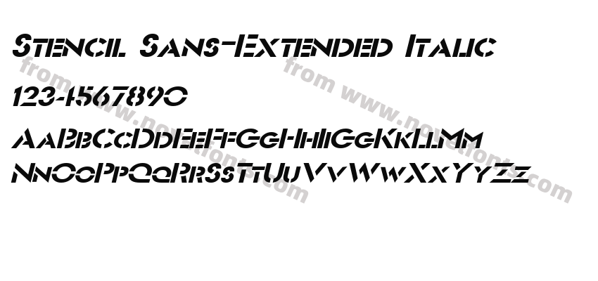 Stencil Sans-Extended ItalicPreview