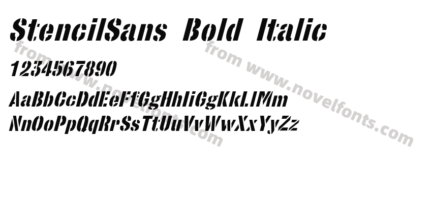 StencilSans Bold ItalicPreview