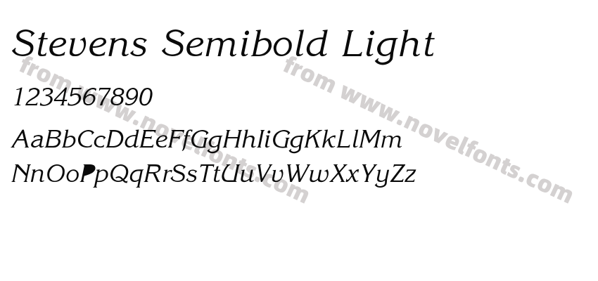 Stevens Semibold LightPreview