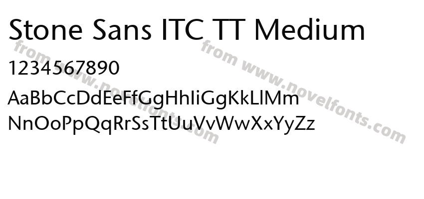 Stone Sans ITC TT MediumPreview