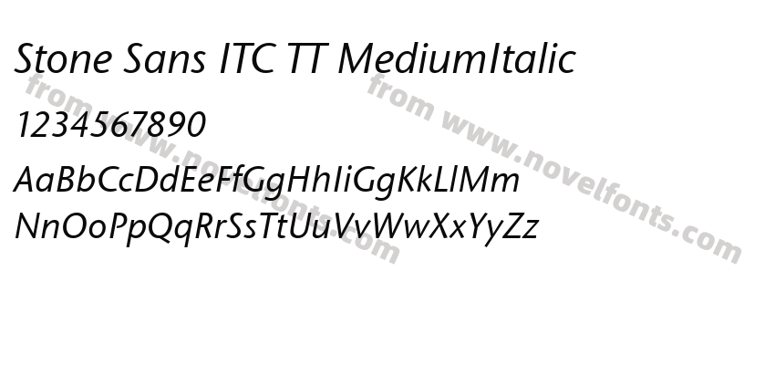 Stone Sans ITC TT MediumItalicPreview