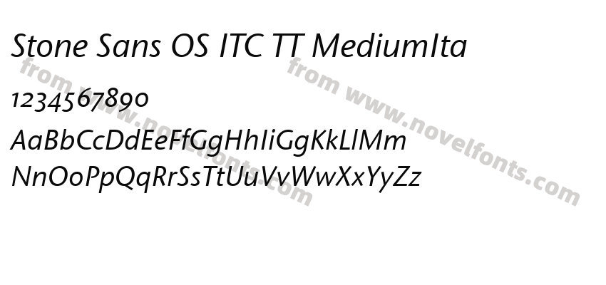 Stone Sans OS ITC TT MediumItaPreview