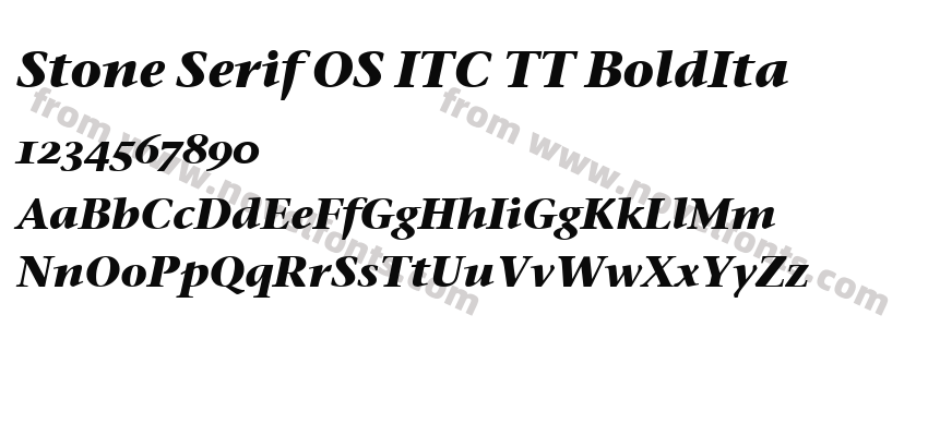 Stone Serif OS ITC TT BoldItaPreview