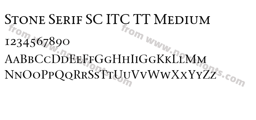 Stone Serif SC ITC TT MediumPreview