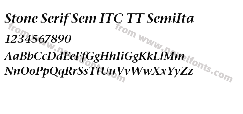 Stone Serif Sem ITC TT SemiItaPreview