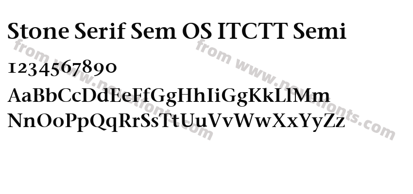 Stone Serif Sem OS ITCTT SemiPreview