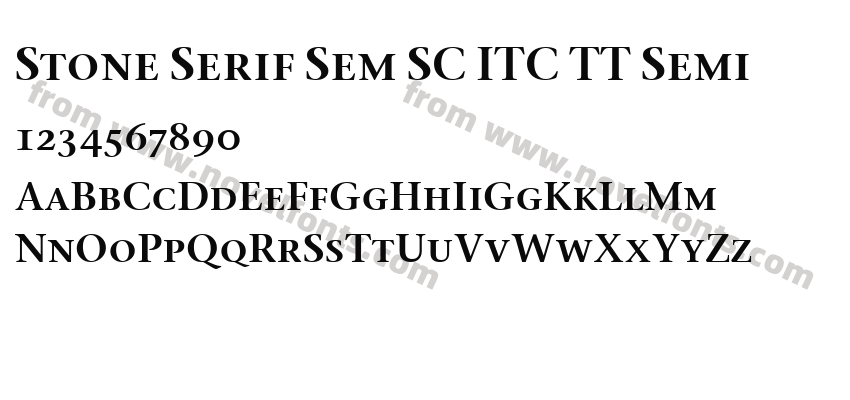 Stone Serif Sem SC ITC TT SemiPreview