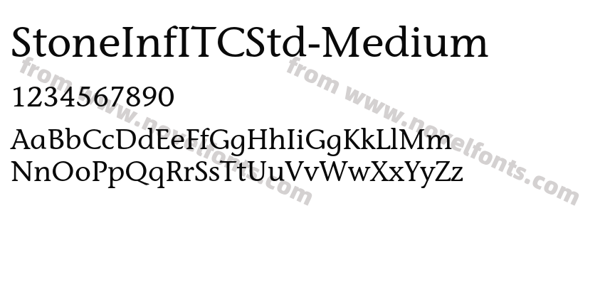 StoneInfITCStd-MediumPreview