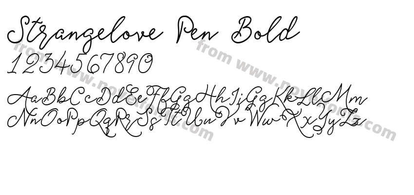 Strangelove Pen BoldPreview