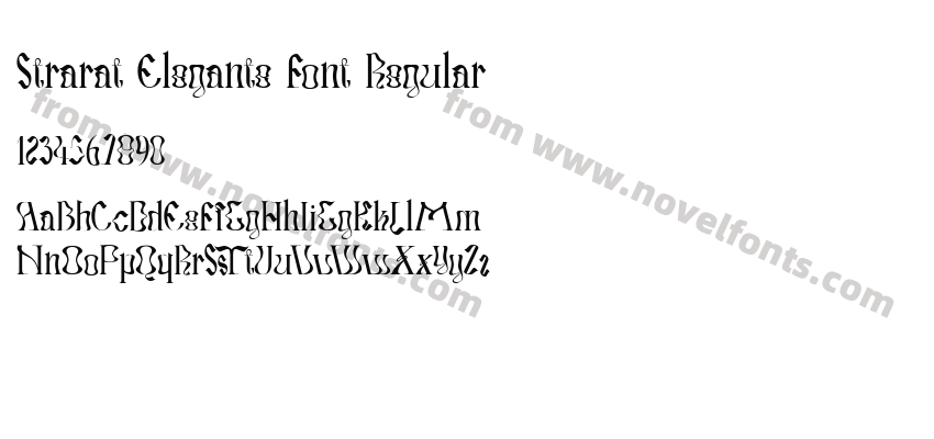 Strarat Elegante Font RegularPreview