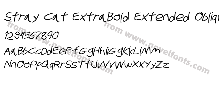 Stray Cat ExtraBold Extended ObliquePreview